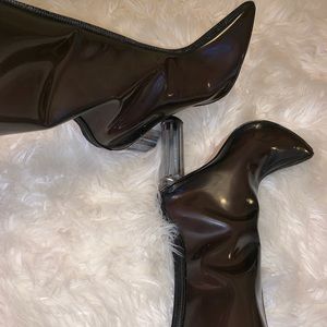 Transparent Mid Calf Boot